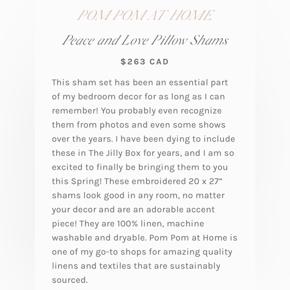 Brand new - Pom Pom at Home pillow shams from the Spring 2023 Jilly Box - Picture 7 of 9